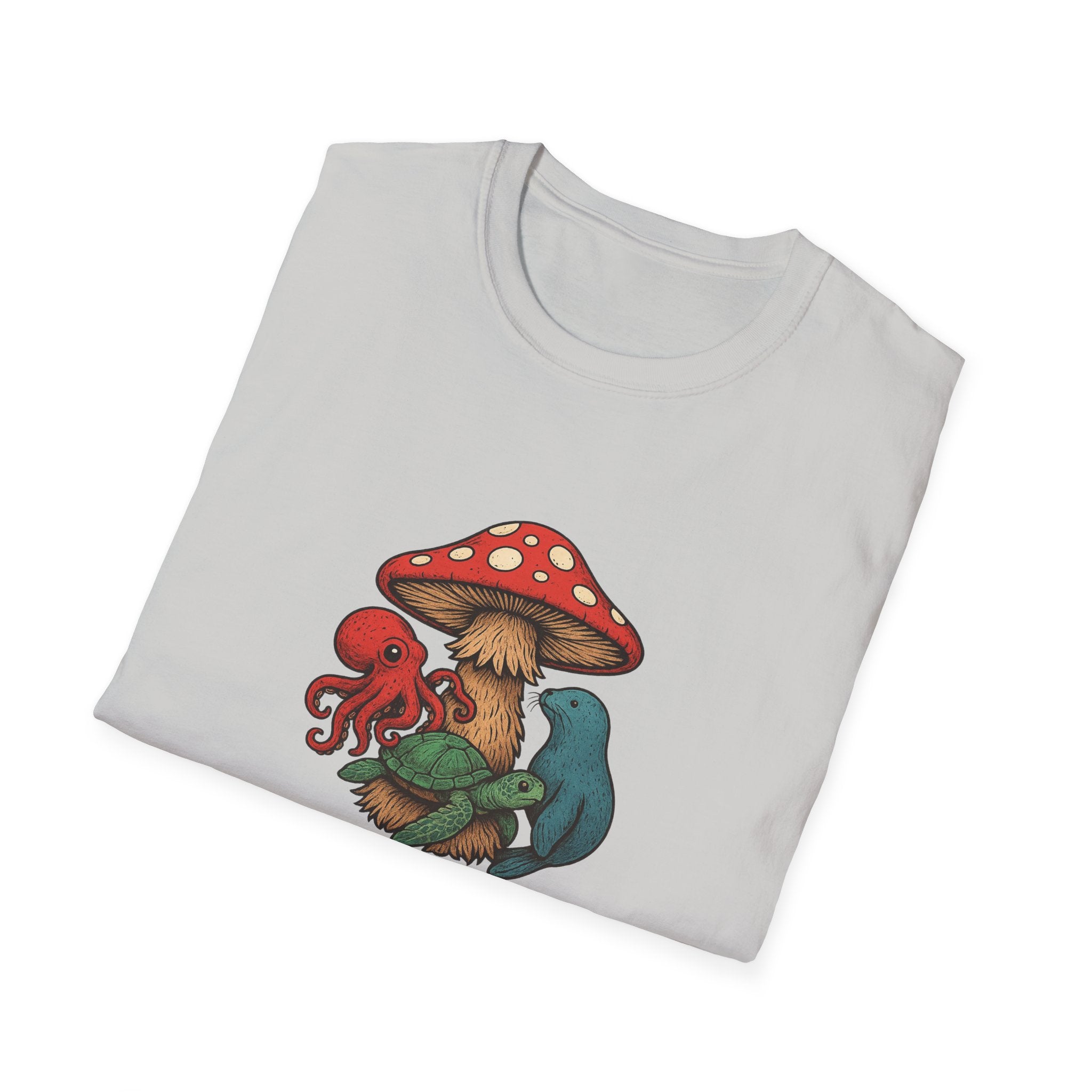 tシャツ SLIM TSHIRT ENCHANT : MUSHROOM レディース Fairy Grunge Fairycore Aesthetic Goth Luna Moth Mushroom